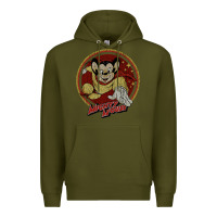 Army Green distressed mighty Premium Hoodie - lanVoArt