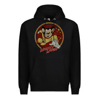 Black distressed mighty Premium Hoodie - lanVoArt
