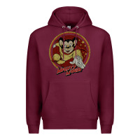 Burgundy distressed mighty Premium Hoodie - lanVoArt