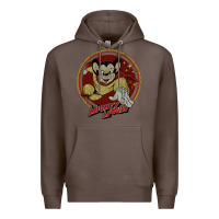 Coffee distressed mighty Premium Hoodie - lanVoArt