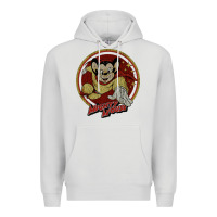 Dove Grey distressed mighty Premium Hoodie - lanVoArt
