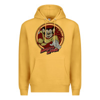 Mustard distressed mighty Premium Hoodie - lanVoArt