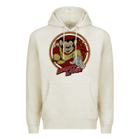 Oatmeal Heather distressed mighty Premium Hoodie - lanVoArt