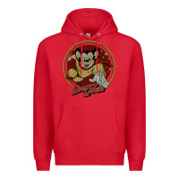 Red distressed mighty Premium Hoodie - lanVoArt