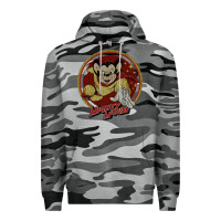 Slate Camo distressed mighty Premium Hoodie - lanVoArt
