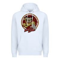 White distressed mighty Premium Hoodie - lanVoArt