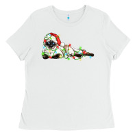 White christmas siamese cat Ladies Tee - LillyAllenDesigns
