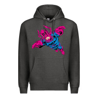 Charcoal Heather galactus Premium Hoodie - lanVoArt