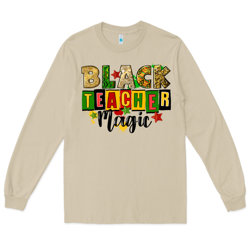 Black Teacher Magic Juneteenth Long Sleeve Tee by CowGirlArtShop | Teevron