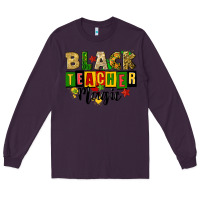 Plum black teacher magic juneteenth Long Sleeve Tee - CowGirlArtShop