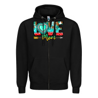 Black Love Mom Zipper Hoodie - CowhideDigitalArt