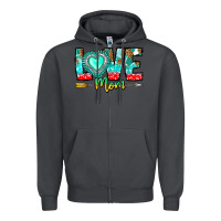 Smoke Love Mom Zipper Hoodie - CowhideDigitalArt