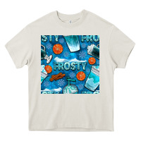 Cream winter frosty coffee cups and snow seamless pattern bbs Heavy Core Tee - BundleAndBundleShop