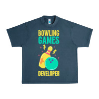 Midnight Navy Bowling Games Developer Urban Heavy Tee - lanVoArt