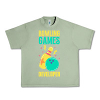 Oil Green Bowling Games Developer Urban Heavy Tee - lanVoArt