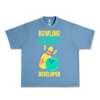 Pebble Blue Bowling Games Developer Urban Heavy Tee - lanVoArt