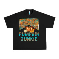Black Pumpkin junkie Urban Heavy Tee - NancyCooperArtShop