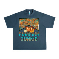 Midnight Navy Pumpkin junkie Urban Heavy Tee - NancyCooperArtShop