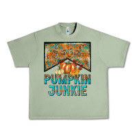 Oil Green Pumpkin junkie Urban Heavy Tee - NancyCooperArtShop