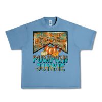 Pebble Blue Pumpkin junkie Urban Heavy Tee - NancyCooperArtShop