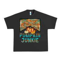 Pigment Black Pumpkin junkie Urban Heavy Tee - NancyCooperArtShop