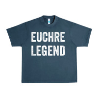Midnight Navy Euchre Legend Best Euchre Card Board Game Player Gift Urban Heavy Tee - lanVoArt
