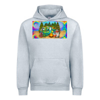 Heather Grey hippie soul license plate Urban Hoodie - BarkalooDesign