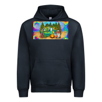 Navy hippie soul license plate Urban Hoodie - BarkalooDesign