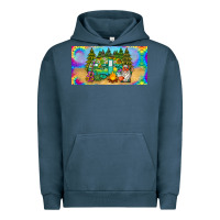 Pigment Midnight Navy hippie soul license plate Urban Hoodie - BarkalooDesign