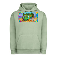 Pigment Oil Green hippie soul license plate Urban Hoodie - BarkalooDesign