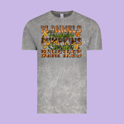 Flannels Hayrides Pumpkins Vintage Tee Designed By Texasbilliewilder
