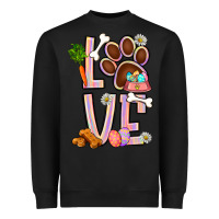 Black Tie dye easter love dog paw Heavyweight Sweatshirt - BundleAndBundleShop