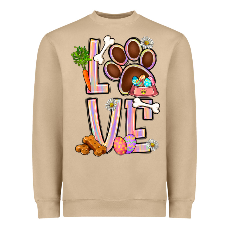 Tie Dye Easter Love Dog Paw Heavyweight Sweatshirt by BundleAndBundleShop | Teevron