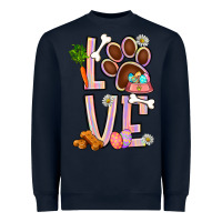 Navy Tie dye easter love dog paw Heavyweight Sweatshirt - BundleAndBundleShop