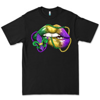 Black mardi gras lips Premium Tee - LillyAllenDesigns
