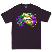 Plum mardi gras lips Premium Tee - LillyAllenDesigns