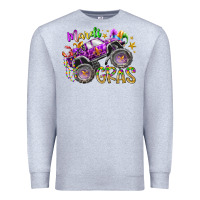 Heather Grey mardi gras monster truck Premium Sweatshirt - RacoonDesign