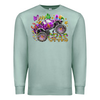 Seafoam mardi gras monster truck Premium Sweatshirt - RacoonDesign