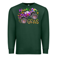 Sports Green mardi gras monster truck Premium Sweatshirt - RacoonDesign
