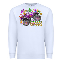 White mardi gras monster truck Premium Sweatshirt - RacoonDesign