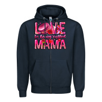 Navy Love is Being Called Mama Zipper Hoodie - CowhideDigitalArt