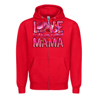 Red Love is Being Called Mama Zipper Hoodie - CowhideDigitalArt