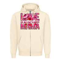 Sandshell Love is Being Called Mama Zipper Hoodie - CowhideDigitalArt