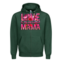 Sports Green Love is Being Called Mama Zipper Hoodie - CowhideDigitalArt