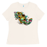 Bone Guerrero Mexico Sunflower Map Ladies Tee - RanaPortraitStore