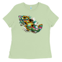 Matcha Guerrero Mexico Sunflower Map Ladies Tee - RanaPortraitStore