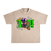 French Oak Boo! with black cat Halloween Urban Heavy Tee - NancyCooperArtShop