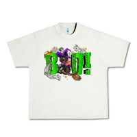 Pistachio Boo! with black cat Halloween Urban Heavy Tee - NancyCooperArtShop