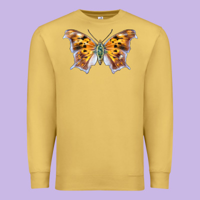 Question Mark Butterfly Premium Sweatshirt Designed By Lillyallendesigns