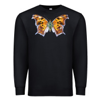 Black Question Mark Butterfly Premium Sweatshirt - LillyAllenDesigns